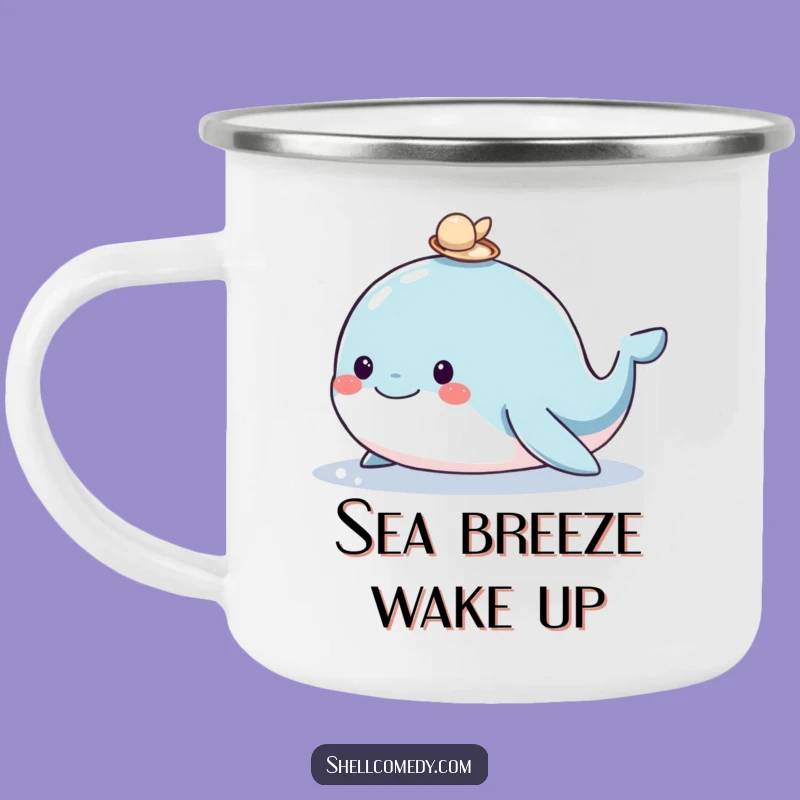Funny Whale Shell Camping Mug: Adventure Fuel with Ocean Humor Funny Gift