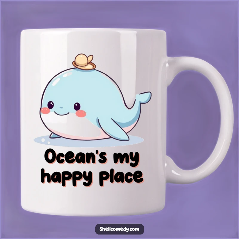 Funny Whale Shell Head Mug: Adorable Ocean Encounter Funny Gift Idea