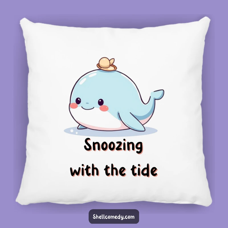 Funny Whale Shell Pillow: Cozy Comfort with a Sea-side Smile Funny Gift