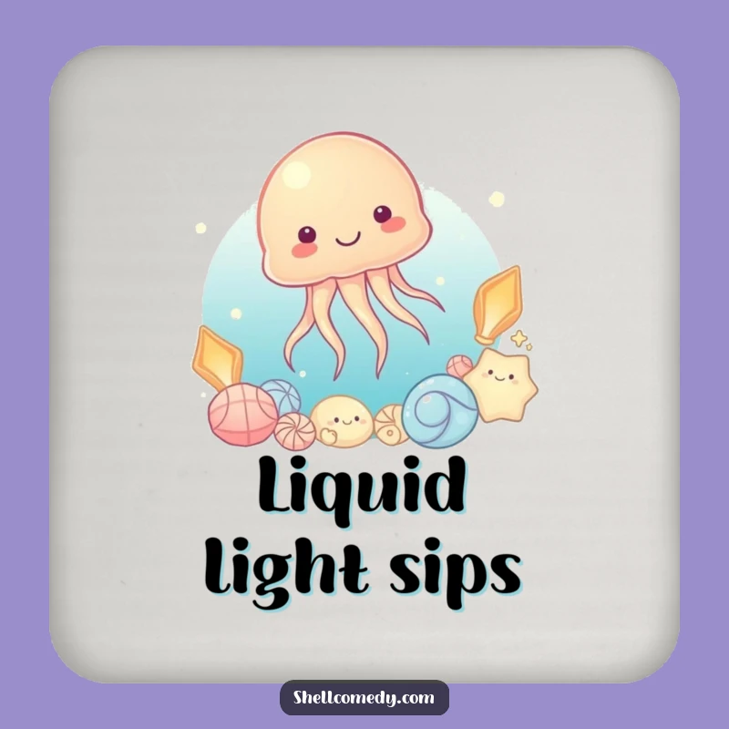 Funny Jellyfish Shell Coaster: Hilarious Drink Accessory, Perfect Funny Gift