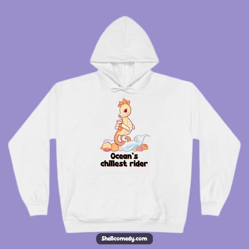 Funny Seahorse Cozy Hoodie: Hilarious Ocean Rider Sweatshirt, Ideal Funny Gift