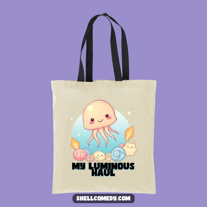 Funny Jellyfish Shell Tote Bag: Hilarious Beach Accessory, Great Funny Gift